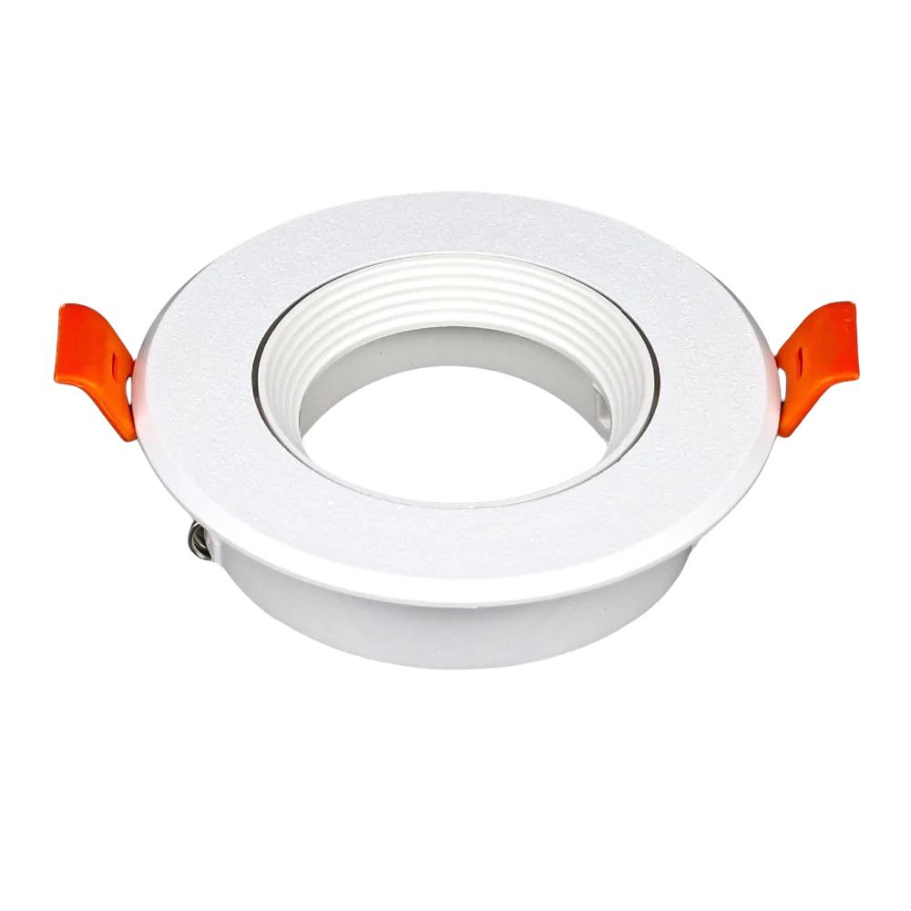 2PCS Low Price GU10 Round Square Plastic Adjustable Anti-glare Recessed Spotlight Fixture MR16Downlight Spotlight Mounting Frame