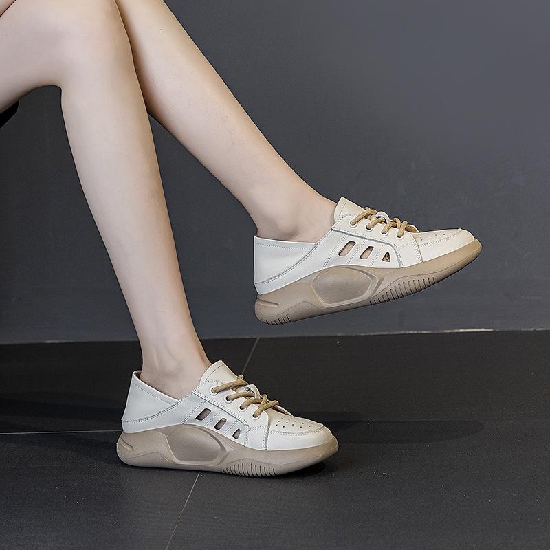 Die neuen Damenschuhe sind vielseitig, atmungsaktiv und haben dicke Sohlen mit Ausschnitt.