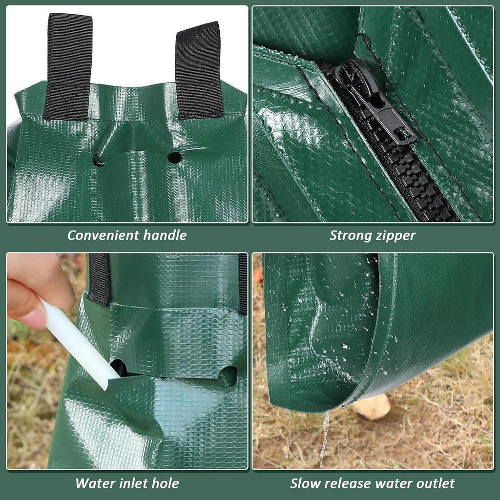 20 Gallon Reusable PVC Tree Watering Bag - Slow-Release Irrigation Drip Bag