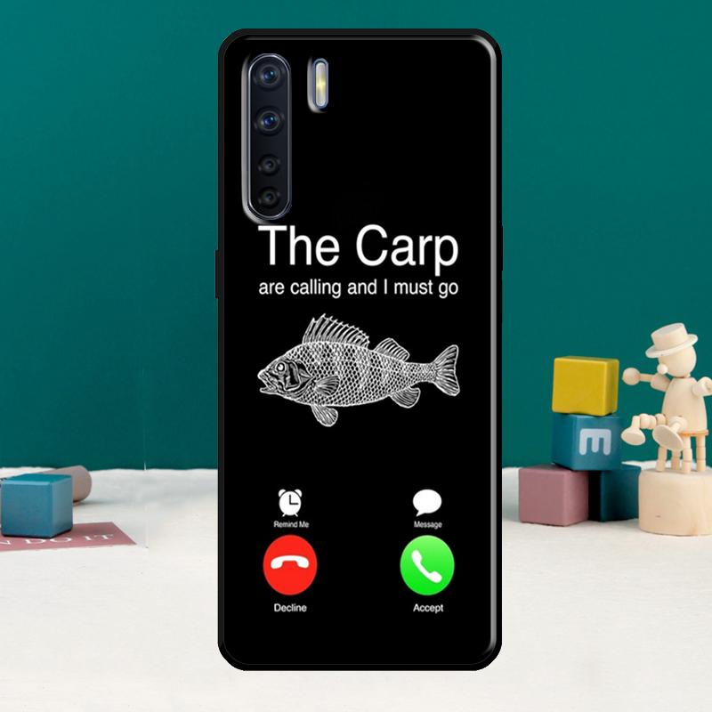 Carp Fish Fishing rod Hook Phone Case For Oppo A17 A18 A38 A58 A78 A98 A79 A40 A60 A80 A16 A76 A96 A15 A74 A94 A54 A77