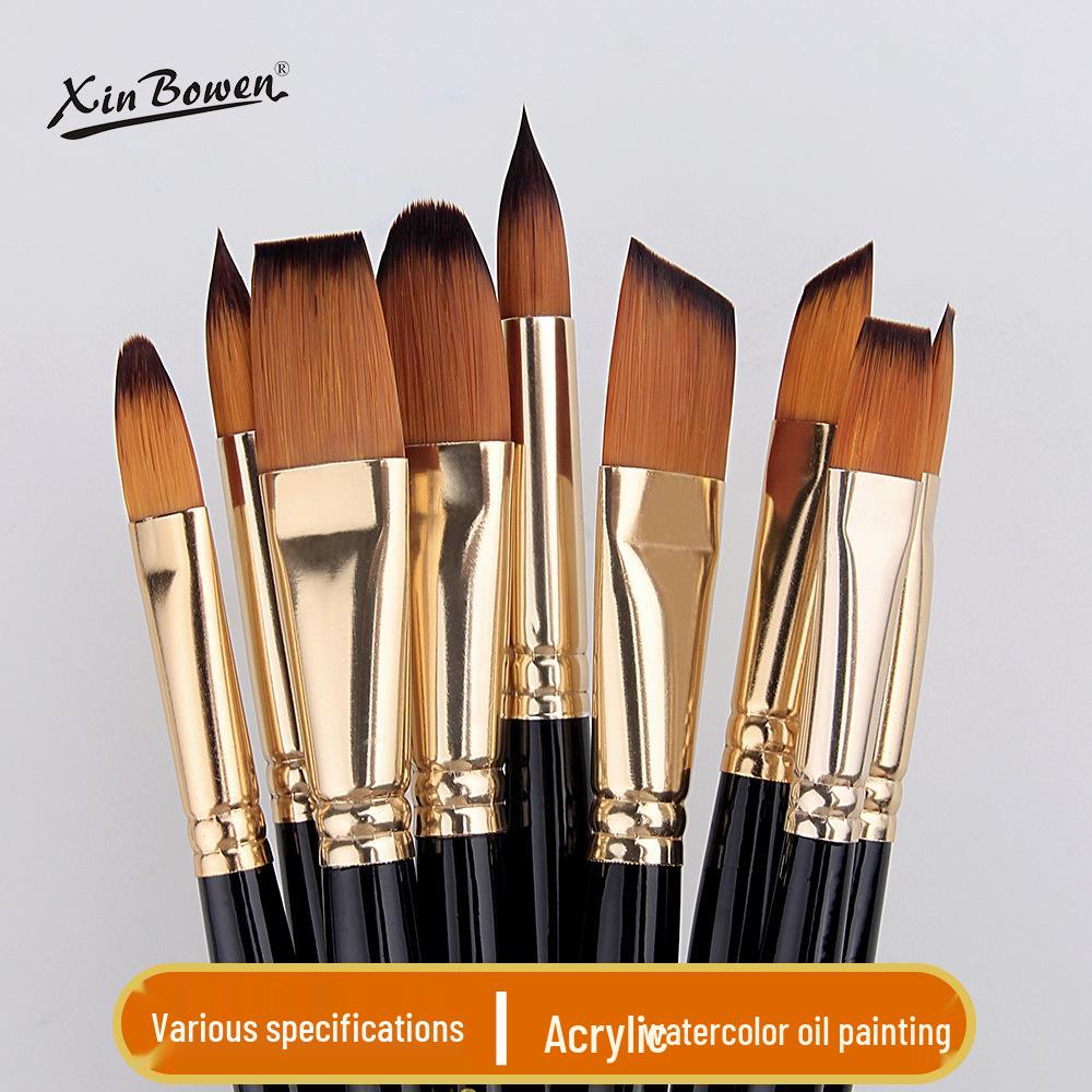 5-Piece High-Grade Nylon Hair Paint Brush Set for DIY and Student Art