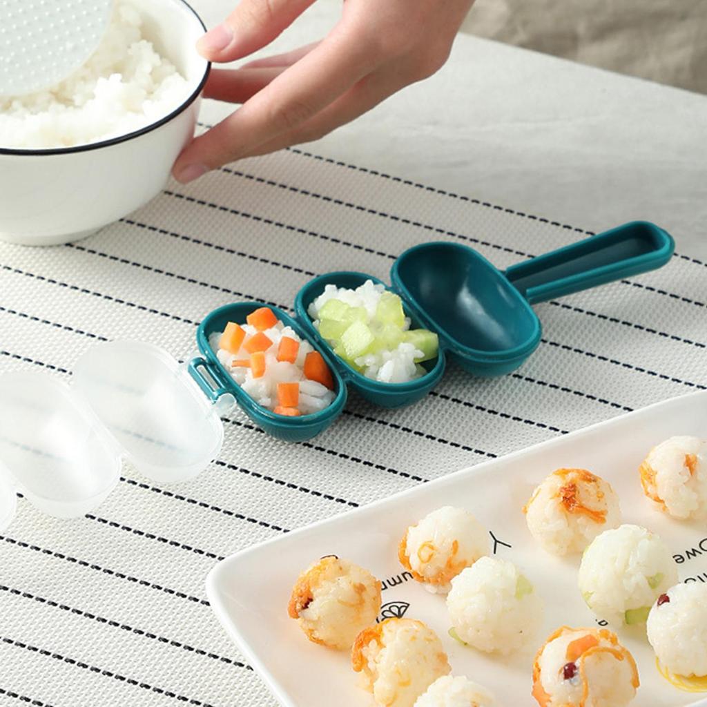Rice Ball Mold Sushi Maker Mold Portable Kitchen Gadget Meatballs Tool for Family Gatherings Outings Travel Picnic