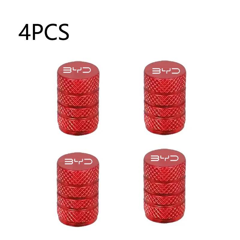 BME1 4 Pieces For BYD ATTO 3 Atto 2 Black Car Wheel Tire Air Valve Caps Stem Cover Aluminum Accessories All New With Brand