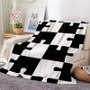 1pc Puzzle Pieces Blanket Warm, Cozy, And Soft, Suitable for Sofas, Beds, Cars, And Office Use.Perfect for Camping And Travel, Making It a Great Gift