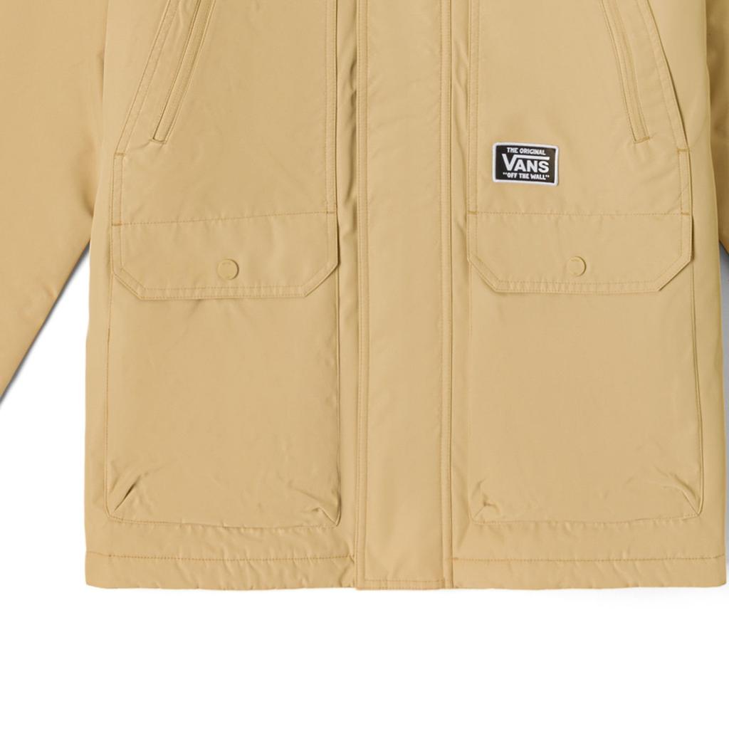 Vans Casual Long Sleeve Solid Color Hooded Cotton Jacket Men Jackets Khaki VN000914YUU