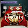 Athletic Club de Bilbao Ensemble de couette à motif Housse de couette Taie d'oreiller Décoration de maison Cadeau d'anniversaire (1 * housse de couette + 2 * taie d'oreiller sans garnissage)