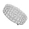 Crystal Cosmetic Makeup Tray 8in Round Display Tray Mirrored Metal Welded Structure for Food Perfume Jewelry Wine Silver