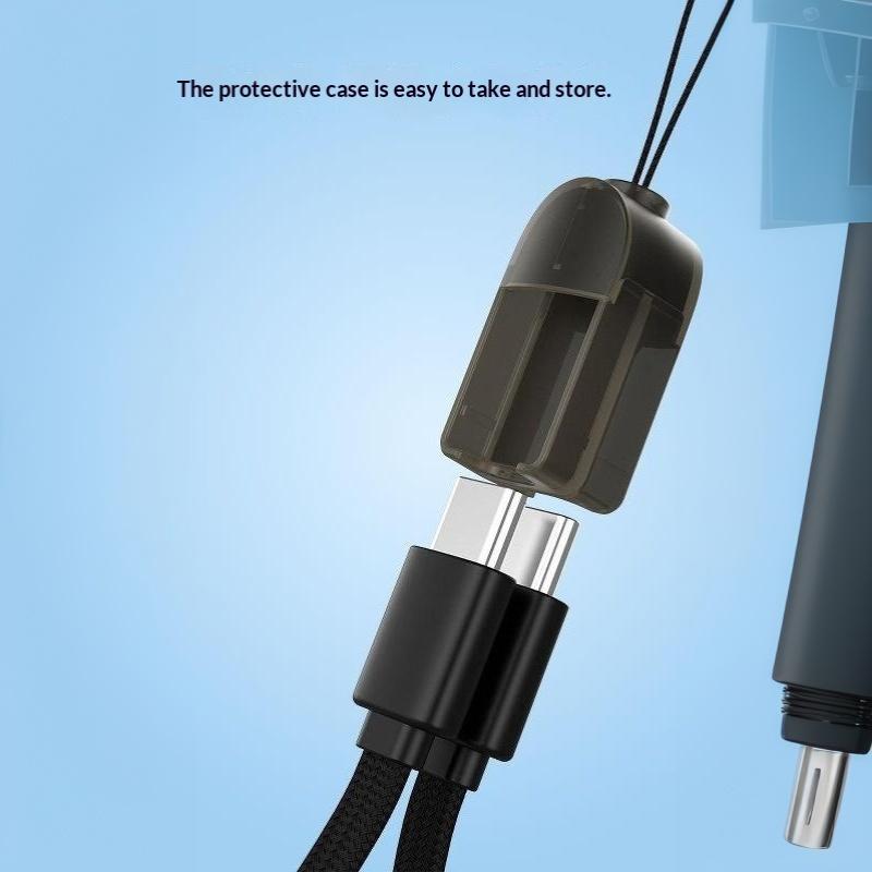 Multifunctional PD 60W Type C Fast Charging Short Cable Portable TPE Material Cord for Home Travel Student Use
