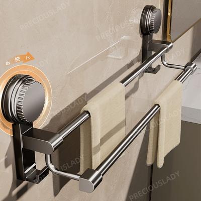 Towel Rack, Toilet Non-punching Suction Cup Type, Wall Towel Rack, Bathroom Rack, Toilet Drying Towel Hanging Rod