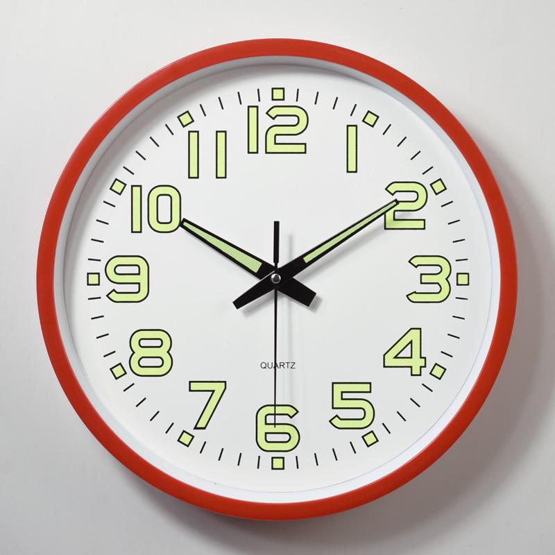 

12 Inches 30CM Luminous Wall Clock Quartz Clock Bedroom Living Room Wall Clock Simple Clock Customized