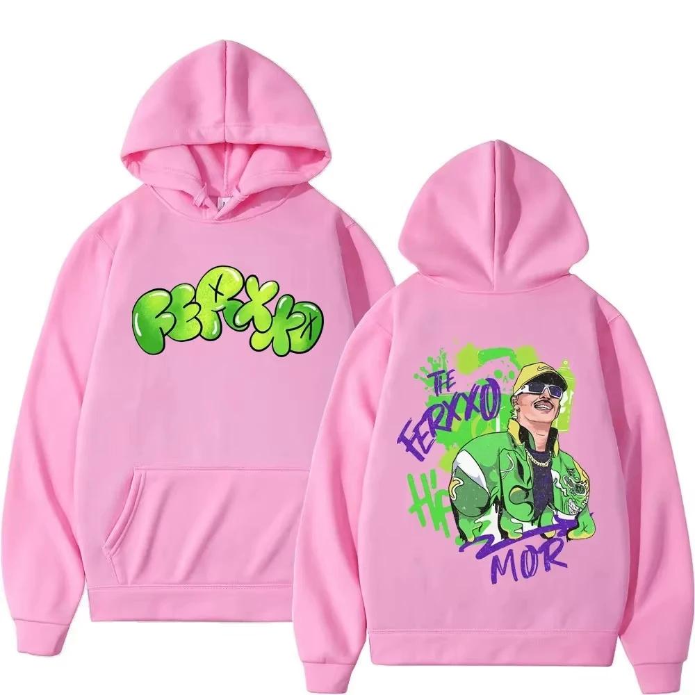 Rapper Feid Ferxxo Album Tour Print Hoodie Men Women Sweatshirt Hip Hop Harajuku Y2k Fashion Hoodies Rap Streetwear Top Clothing