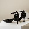 Fashion High Heeled Sandals for Women Summer Banquets Pointed One Button Hollow Sandals Womens Sexy High Heels Women's Pumps Women