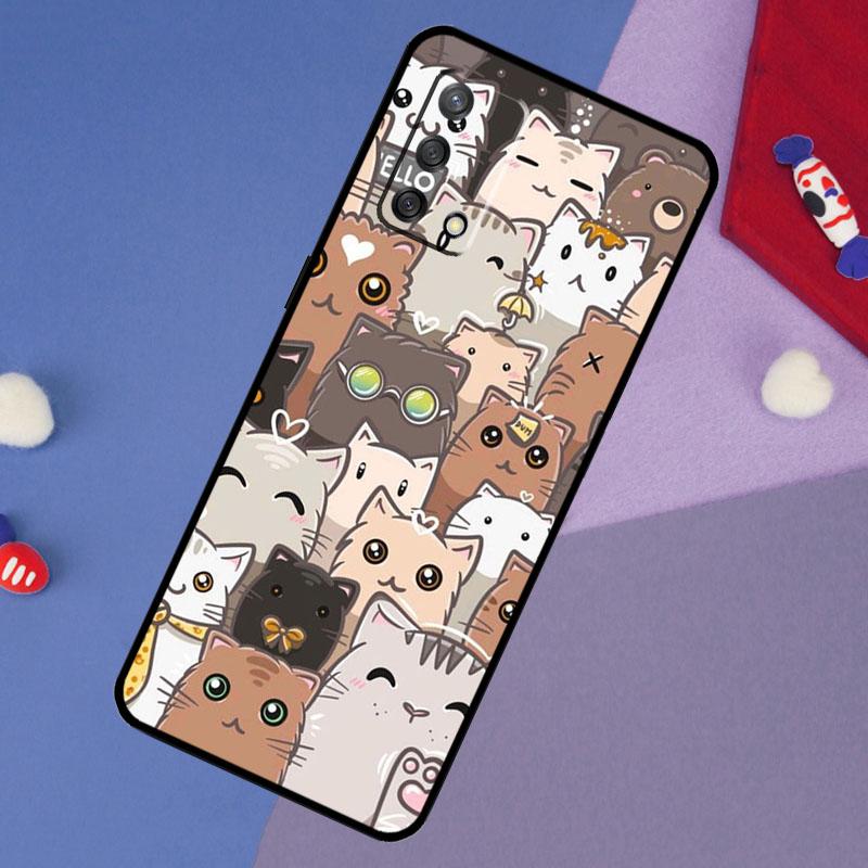 Funny Cute Cats Case For Oppo A5 Pro A6 A57 A17 A78 A54 A74 A94 A76 A16 A96 A18 A40 A60 A80 A38 A58 A98 A15