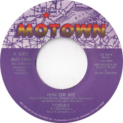 7inch Record TODAY - Him Or Me MOT1944 Motown 1988 US Soul/Funk Used