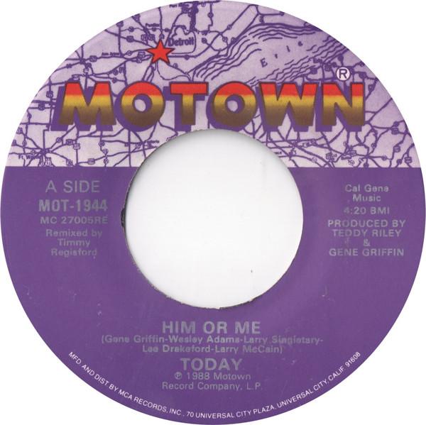 

7inch Record TODAY - Him Or Me MOT1944 Motown 1988 US Soul/Funk Used