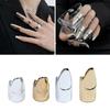 Koreanischer Niedlicher Cartoon Nagelabdeckring für Damen Gold Silber Ringe Mode Neuheit Nische Hochwertiger Sinn Offener Fingerring