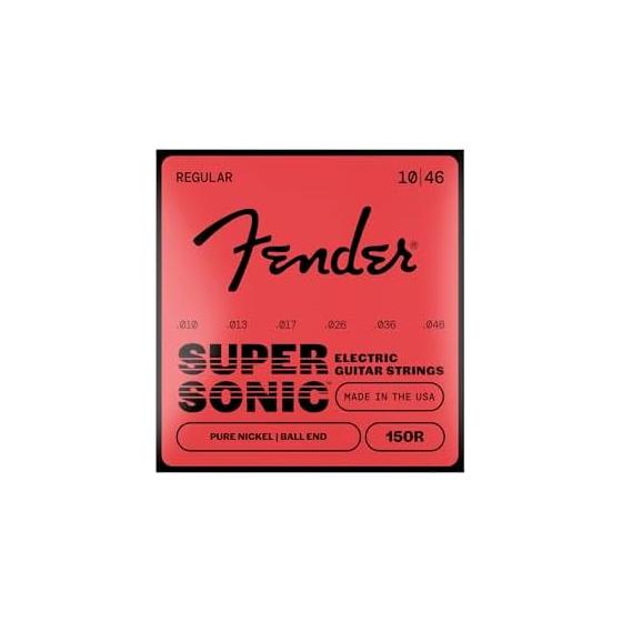 Fender Electric Guitar Strings Original 150 Guitar Strings, Pure Nickel Wound, Ball End, 150R .010-.046 Regular