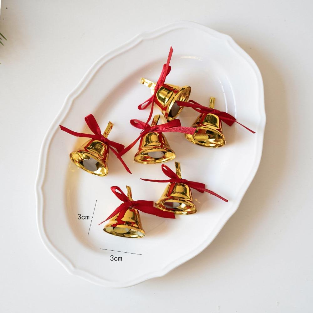 6/9Pcs Plastic Christmas Ornaments bow New Year Pendant Fashion Christmas Bells  Merry Christmas