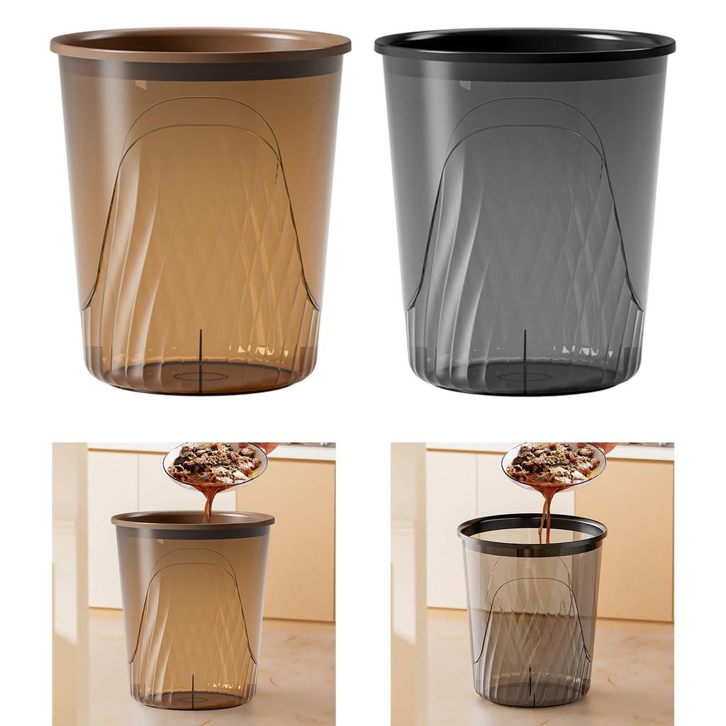 Trash Can Garbage Container Bin Stylish Minimalist Household Wastebasket for Bedroom Laundry Room Living Room Bathroom Kitchen