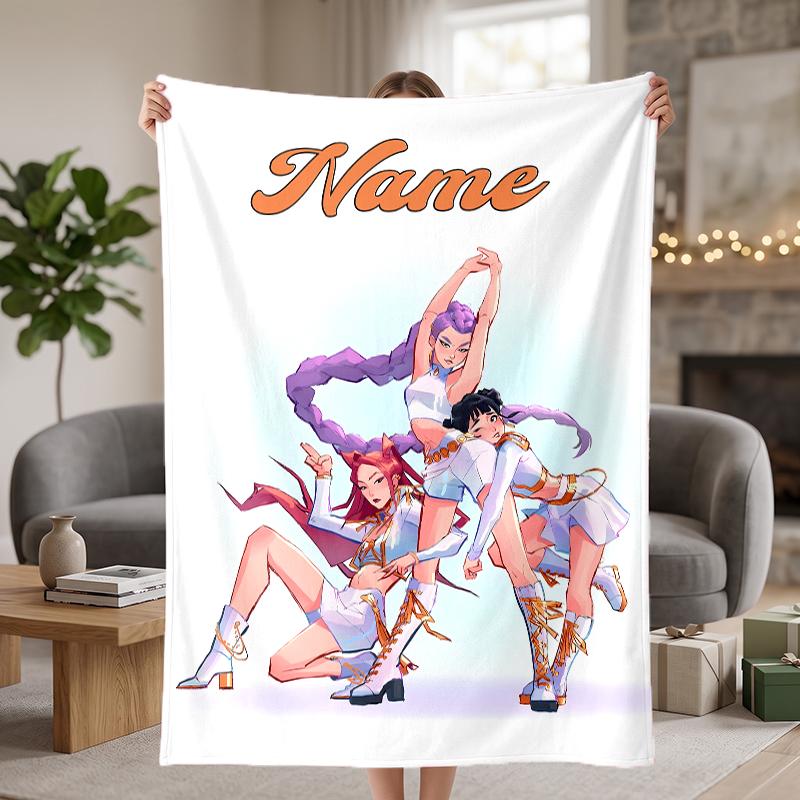 HUNTRIX Custom Flannel Blankets Soft Warm Cozy Throws for Home Decor Holiday Gifts