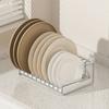 Stainless Steel Plate Draining Rack Space Saving Dish Storage Rack  Kitchen
