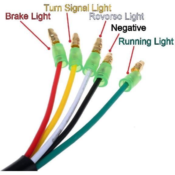 20-LED Truck Trailer Tail Light Turn Signal Reverse Brake Light, Stop Rear Flash Lamp,3W 12V Red-Amber-White Waterproof (Pack Of 2)