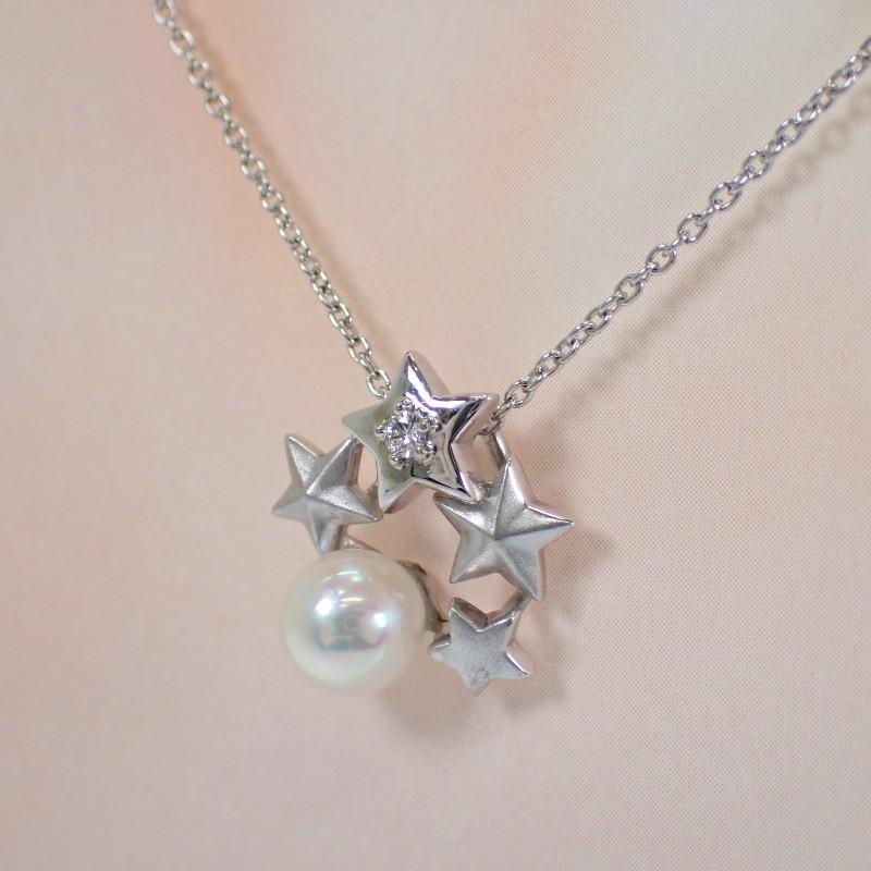TASAKI Necklace K18 White gold/Akoya Pearl Women