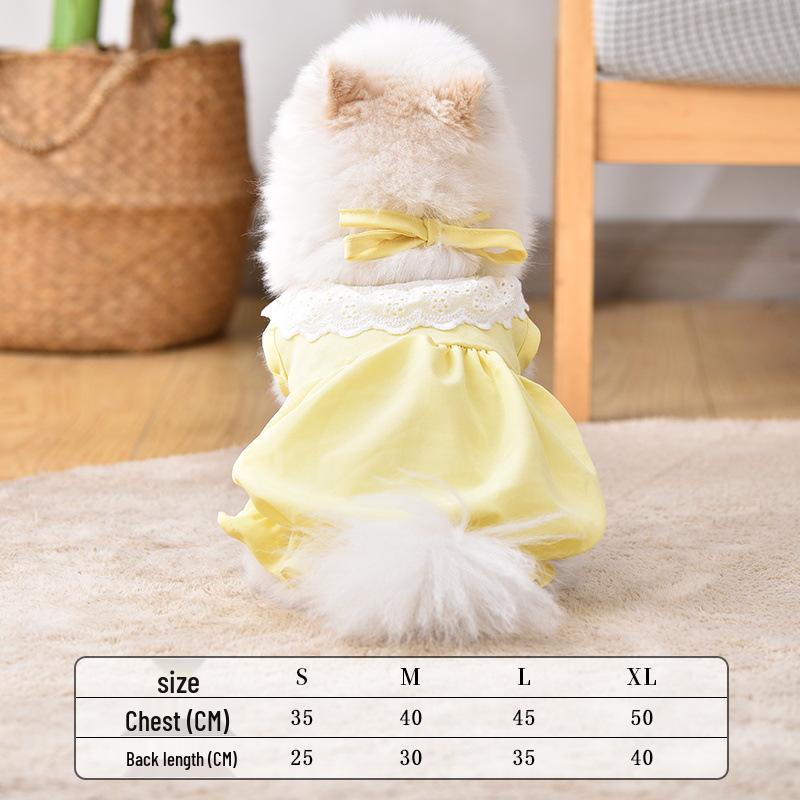 

Платье принцессы для щенка-тедди - Весенне-летний наряд для маленьких собак (Чихуахуа, Бишон, Померанский шпиц) M