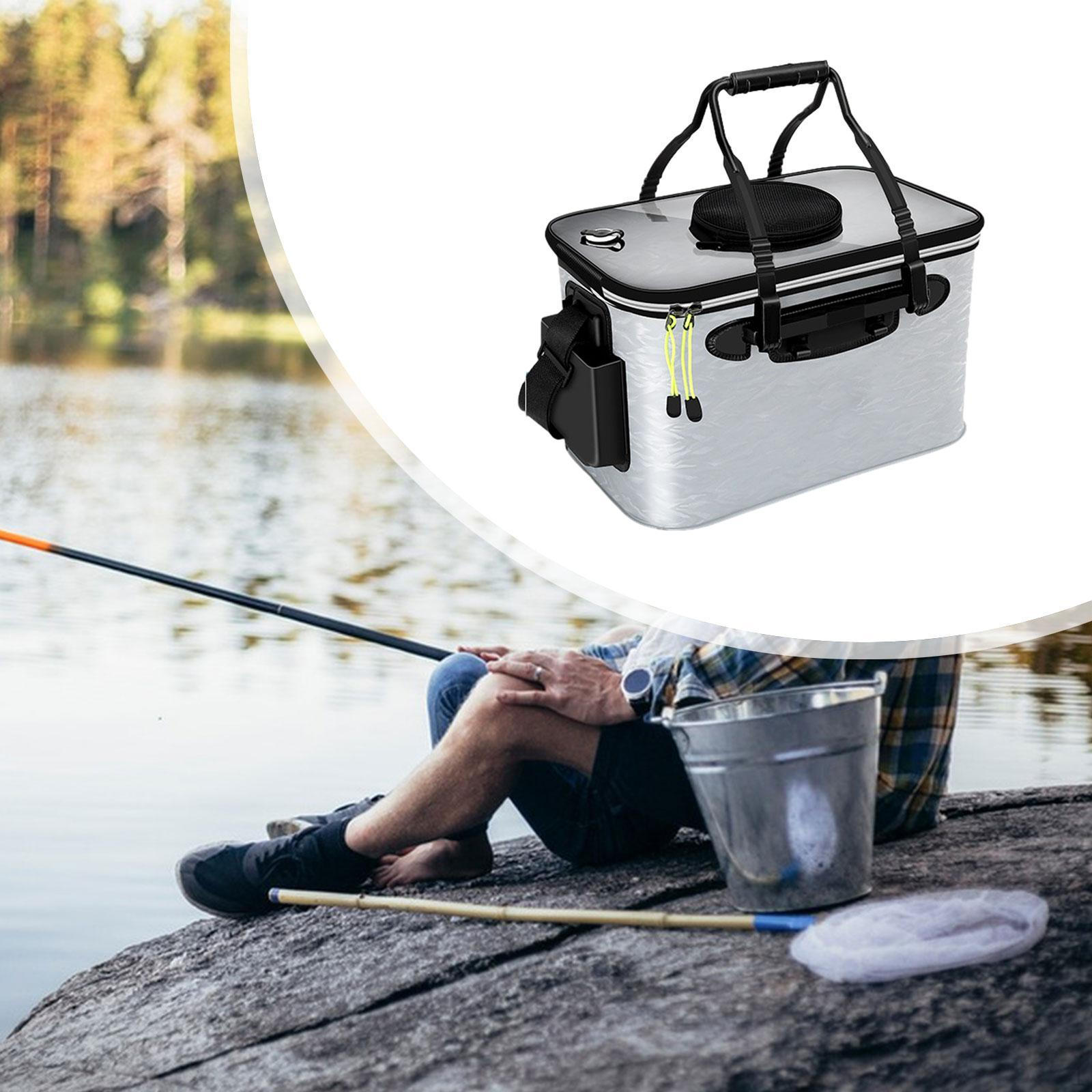 

Розбірний рибний контейнер для активного відпочинку на блискавці Gray Large