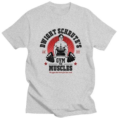 Camiseta Divertida Dwight Schrute Hombre Adulto Gimnasio Para Músculos Camiseta Manga Corta Algodón Suave Camiseta Ocio La Oficina Serie de TV Camiseta