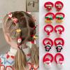 Christmas Hair Ties for Girls Cute Santa Claus Reindeer Snowman Christmas Tree Elastic Hair Bands Holiday Hair Accessories Gift
