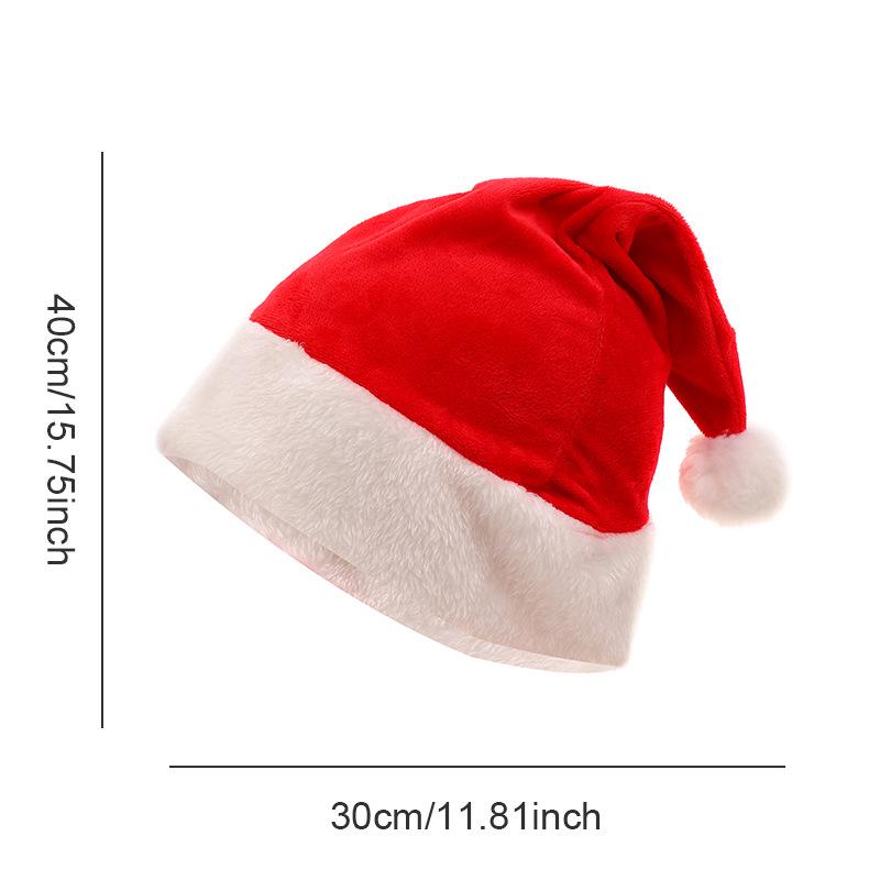 Adult Christmas Hat with Colorful Stars - Super Soft Fabric for Holiday Parties
