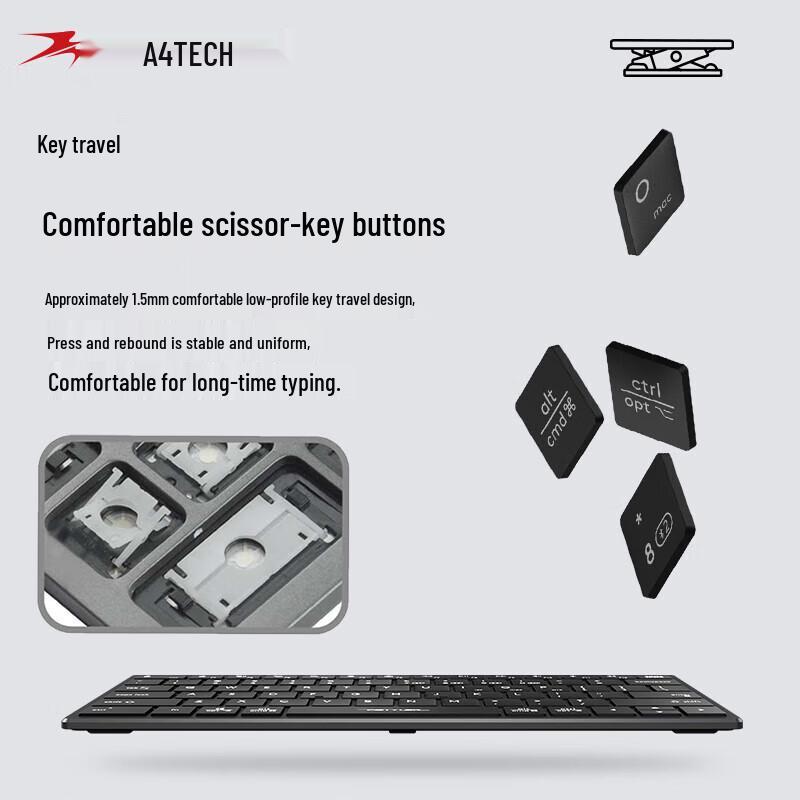 A4TECH FBX51C Wireless Bluetooth Compact Scissor-Switch Keyboard