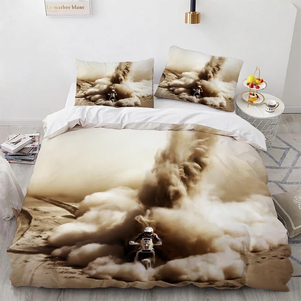 Motocross Gaming Cross-Country Motorcycle Bedding Set Bedroom Soft Modern Bedspreads Comefortable Duvet Cover Quilt Pillowcase