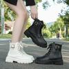 Female British Style Motorcycle Thick Soled Spring and Autumn Thin Single Boots  Winter Sweet Cool Short Boots
