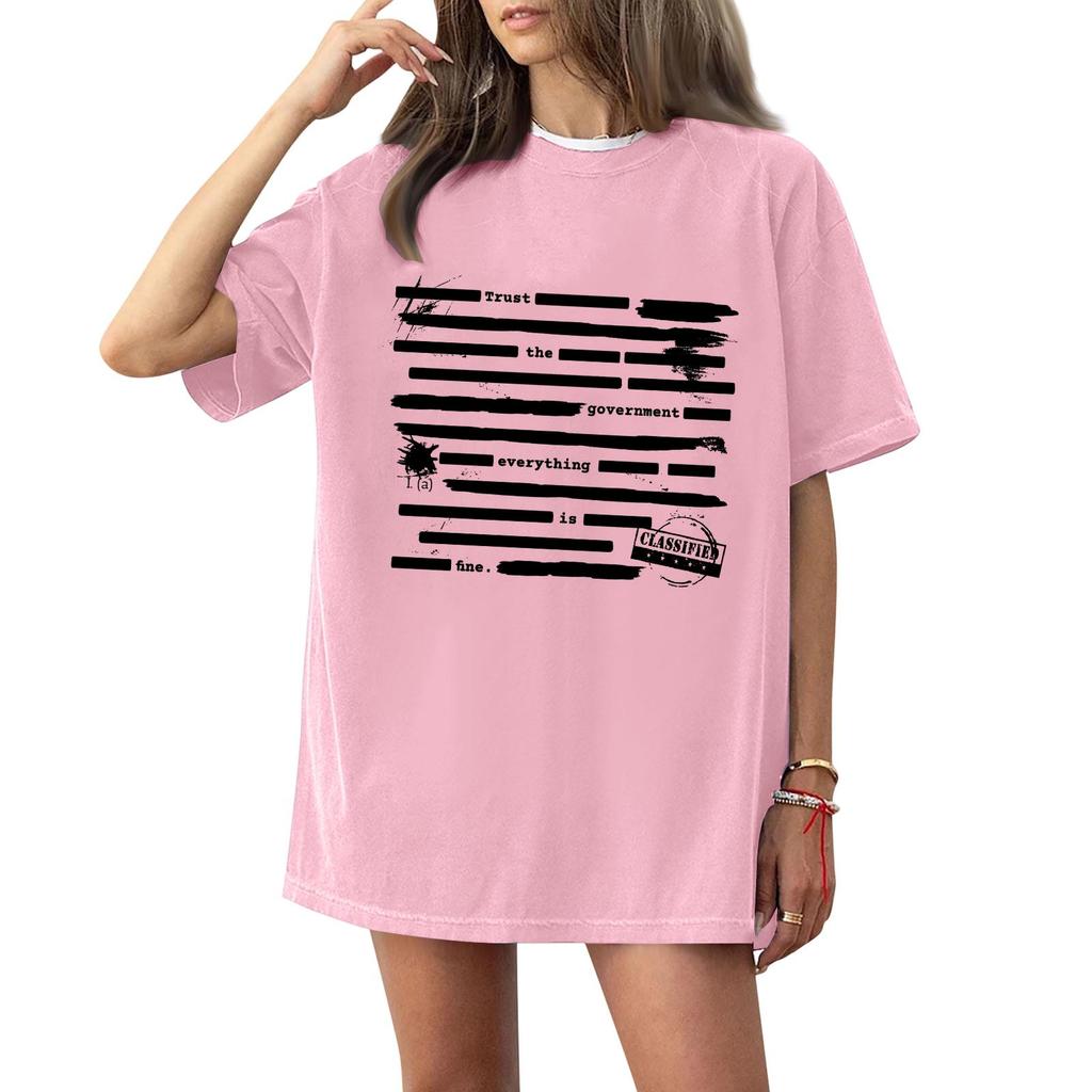 Women's And Men's Fashionable Round Neck Casual Print Short Sleeved T-shirt Top