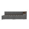 Upholstered Bed Extendable Sofa 90x200cm with Slatted Frame, Youth Multifunctional Made of Skin-Friendly Velvet Fabric Beige Storage