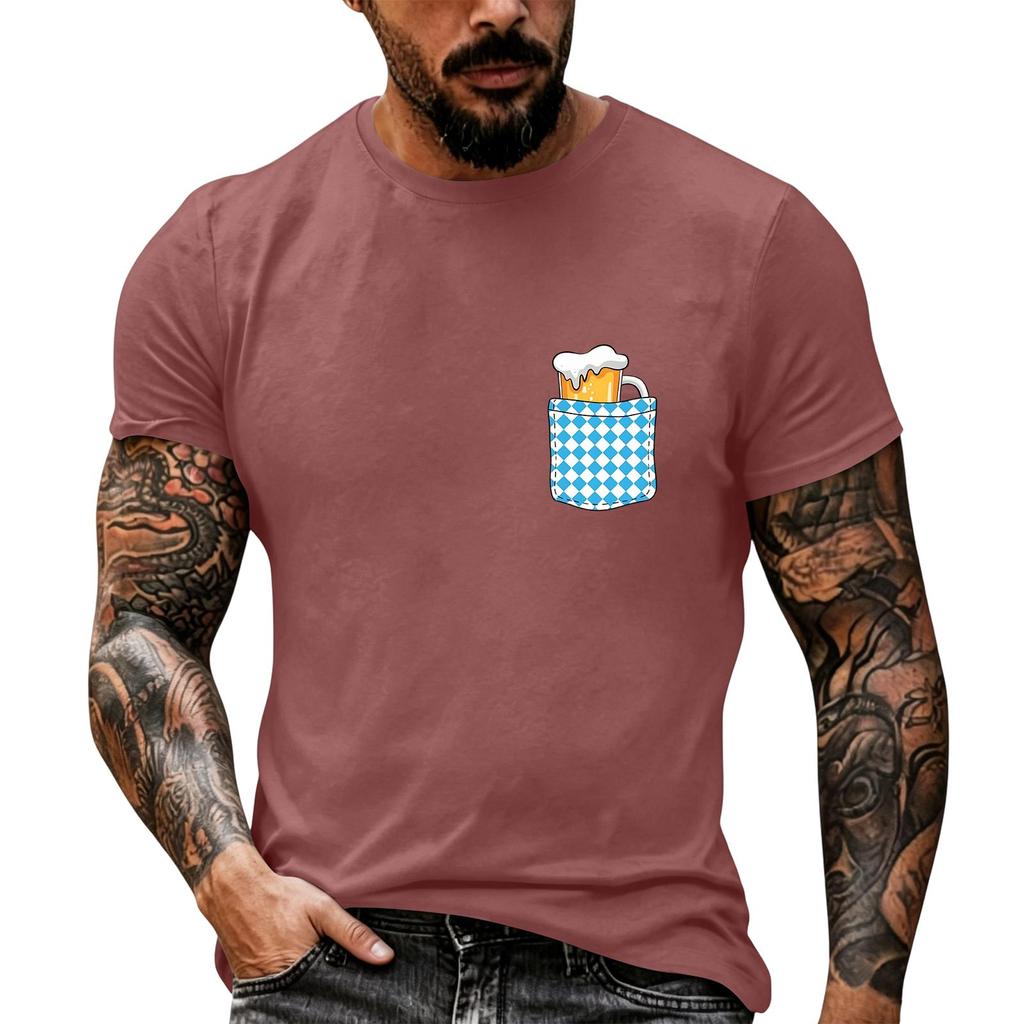 Herren Vintage Stil Grafikdruck Kurzarm T-Shirt Lockerer Schnitt Lässig Sommer Tägliches Oberteil für Outdoor-Aktivitäten und Freizeit