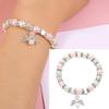 Fashionable Crosses Angel Charm Bracelet In Blushes Pearls for Thoughtful Gift Giving and Personalize Adornment