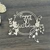 Happy Birthday Die Cut Stencils Birthday Wreath Carbon Steel Cutting Die Scrapbooking Embossing Tool for Card Making