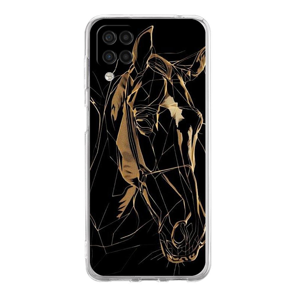 Phone Case For Samsung Galaxy A13 A33 A35 A55 A73 A53 A23 A51 A71 A21S A31 A41 A05s A03S A15 A25 5G Cover Elegant Brown Horses