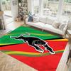 Penrith Panthers Design Kristall Samt Teppich Gemütlich Non?Rutschfester Teppich mit Aufdruck für Schlafzimmer Wohnzimmer Eingang