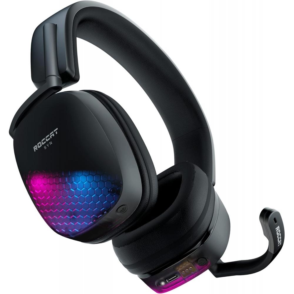 Roccat Gaming Headset Syn Max Air Black Pc Ps5 Ps4 Switch 3d Audio