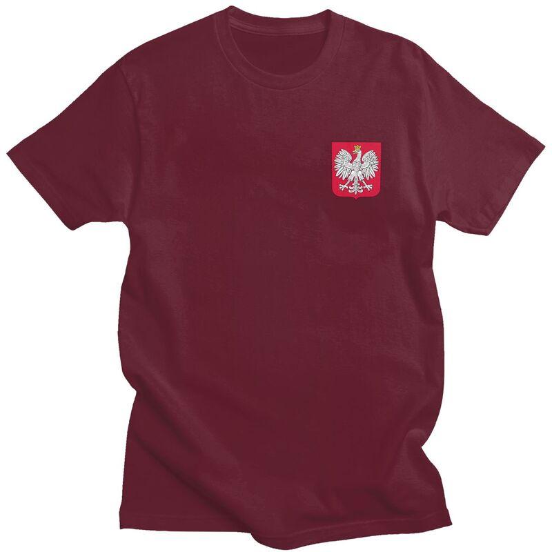 Custom Kingdom Of Poland Flag T Shirts Short Sleeve Cotton Streetwear Tshirt Casual Polska Coat Of Arms Tee Loose Fit Clothes