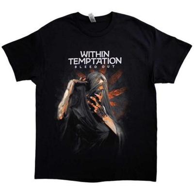 T-shirt Unisex Adulto Within Temptation con Stampa sul Retro dell'Album Bleed Out