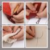Fenrry 273 Yards Leather Waxed Thread Sewing Kit  Awl Thimble Leather Sewing Upholstery Repair Kit for Leather Carpet Sofa Seat