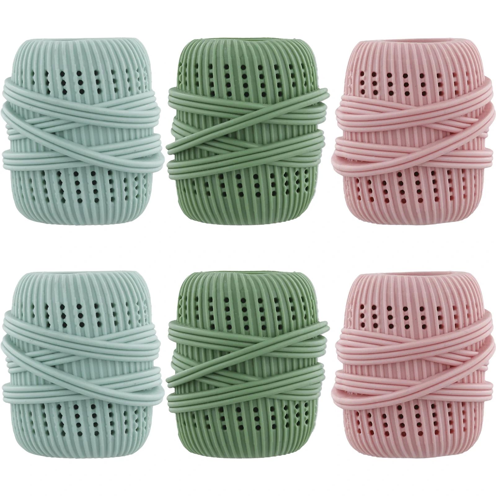 

6Pcs Household Washing Machine Laundry Ball TPE Fabric Softener Dispenser Balls 2.75x1.77 inch Multi-role Laundry Detergent Ball