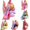 Kuromi-cinnamonroll Keychain W/pom Pom Purin Pendant-xmas Kids Gift Keyring Donut