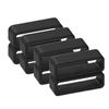 Silicone Watch Band Keeper Rings, 12-30mm, Black Rubber Strap Loops