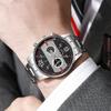 Steel Belt Watch Men'S Fashion Business Quartz Pointer Watch Personality Versatile Hand